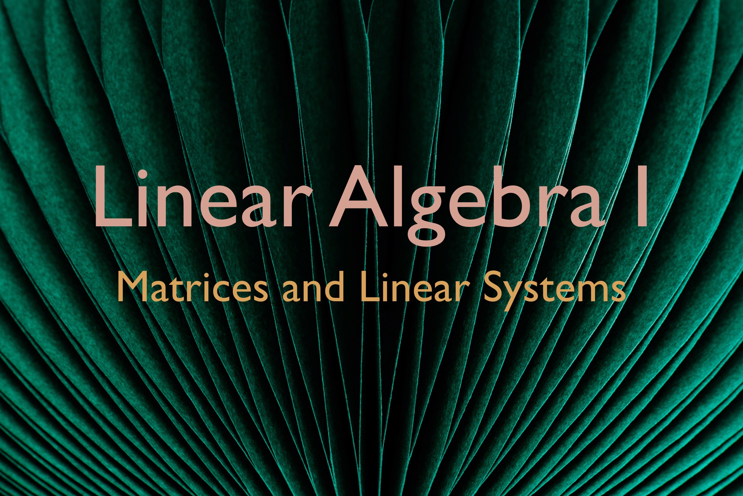 Linear Algebra I: Linear Systems and Matrices